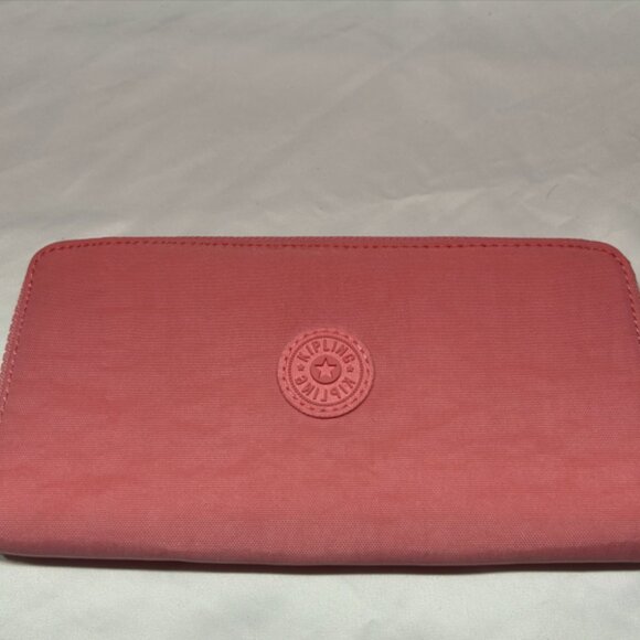 Brand New Kipling Moneyworld Zip Around Wallet in Enjoyable Blush - Picture 1 of 5